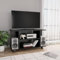 Iiaky Mobile TV con Ruote Nero 80x40x45 cm in Legno Multistrato-Mobile TV Mobile Porta Televisore,Mobiletto Industriale Tavolino Basso Vintage Console per Salotto