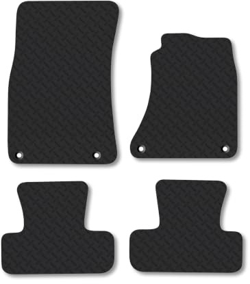 Audi Q5 (2008-2016) 5mm Rubber Car Mats | Heavy Duty Rubber Tailored Fit Floor Mats Full Coverage Durable Waterproof Accessories Easy Clean Anti Slip Made in the UK