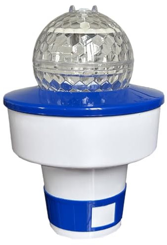 Pool Chlore Floater 6 Pouces Float de Chlore imperméable avec comprimés de lumière Solaire colorés pour Les flotteurs Anti-allonge pour la Piscine Spa