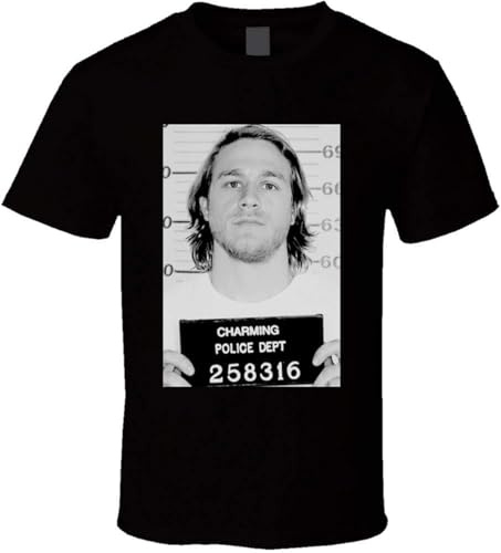 Jax Teller Mugshot Fan T Shirt Black Men's Size XL