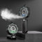 PLUMONYX 5000mAh Ventilateur brumisateur portable avec écran LED - Rechargeable par USB - Mini refroidisseur pliable avec pulvérisateur d'eau pour visage, voyage, bureau, extérieur, maquillage - Usage