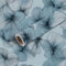 DERUINVAIO 45x300cm Peel and Stick Wallpaper Seamless Blue Petal Contours Floral Overlap Curved Organic Lines Contact Paper Self Adhesive Removable Wallpaper Waterproof for Backsplash Bedroom Kitchen