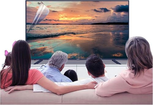 Protection d'écran TV 32-75 pouces, anti-lumière bleue, anti-reflets, anti-rayures, taux de réflexion jusqu'à 90 %, soulage la fatigue oculaire, pour écrans LCD, LED, 4K OLED ,A-48 Inches 1056x596 mm