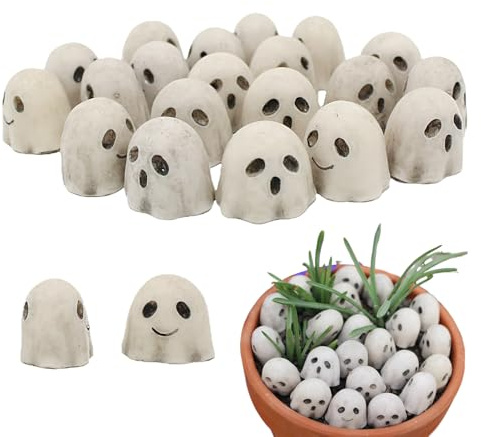 Geisterfigur, 20 Stück, Geisterstatuen – niedliche Miniatur-Figuren für den Innenbereich, Tisch, Party, Haus, , Etagen, Vasen, Tischdekoration
