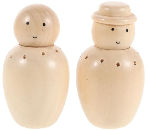 Gogogmee 2sätze Holzdiffusor mit Lüftungsschlitzclip in Puppenform für Ätherische Öle Dekorative Autoaccessoires zur Duftverteilung Einfache Befestigung an Lüftungsgittern