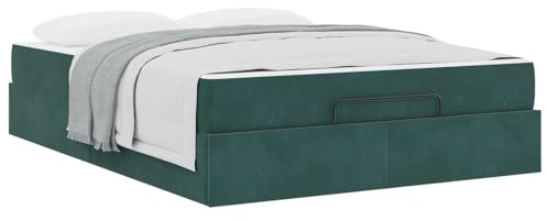 LoogCape Bettgestell mit Matratze, 2-teilig, Grün Samt, King Size 160x200cm, Polsterbett mit Schaummatratze, Stauraum, Schlafzimmer Möbel