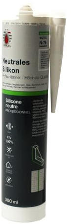 KAMAN Silikon & Acryl Dichtstoffe, Anti-Schimmel, Neutral & Acetat, für Sanitär, Bad, Küche, Fenster & Fugen, Bau und Verglasung, 280-300 ml (SILTEC N-76 - transparent)