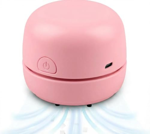 Desktop Vacuum Cleaner Mini Table Vacuum Cleaner Desk Hoover with USB | Portable Desk Hoover for Crumbs and Dust High Suction Mini Desktop Vacuum-Cleaner for Home, School, Office, Keyboard