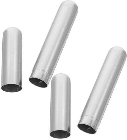 UTHCLO Tubo Portasigari Singolo in Acciaio, 2 Pezzi, Argento | Chiusura Ermetica, Struttura Cilindrica, Formato Compatto, per Golf, Uso Quotidiano e Protezione da Schiacciamenti