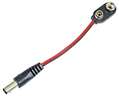 SpyCameraCCTV 9V PP3 Battery Clip for Wireless 8-9V Cameras 2.1mm Connector