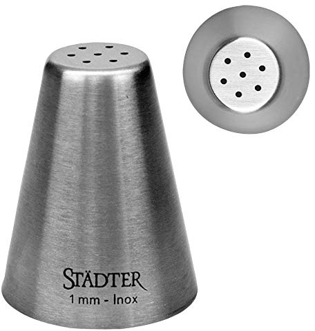 Städter Spritztülle, Edelstahl, Silber, 1 mm
