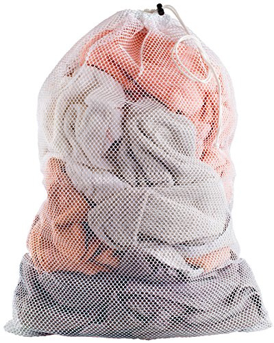 Handy Laundry Borsa per biancheria in rete, chiusura sicura con coulisse, lavabile in lavatrice, spaziosa, materiale durevole, fabbriche commerciali, dormitorio universitario, lavanderia a gettoni,