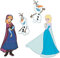 Thedecofactory Sticker 3D Schaumstoff die Eiskönigin ELSA Anna und Olaf RoomMates repositionierbar (4 Sticker) – Kinder – Stil: Kinder