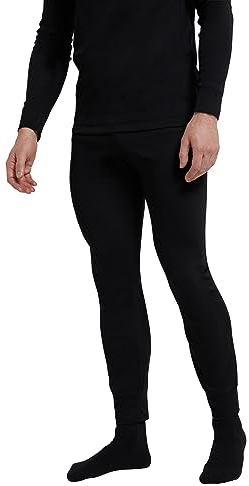 Mountain Warehouse Talus Mens Thermal Baselayer Trousers - Lightweight & Breathable Pants - for Camping, Hiking & Outdoors Black L