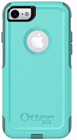 OtterBox Commuter Series Case for iPhone SE (2nd Gen - 2020) & iPhone 8/7 (NOT Plus) - Retail Packaging - Aqua Mint Way (Aqua Mint/Mountain Range Green)