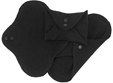 ImseVimse Waschbare Damenbinde Black Schwarz Panty (9x20 cm) 3er Packung