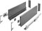 GTV - Système de Tiroirs Axis Pro, Ensemble de Tiroirs, Extraction Totale, Amortissement Intégré, Charge 40 kg, Tiroir Coulissant avec Fermeture Douce - Largeur 350 mm, Hauteur 168 mm, Anthracite