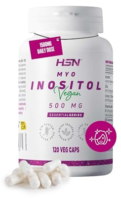 HSN Inositol 500mg - Myo-Inositol con Zinc, Cromo y B6-120 Cápsulas