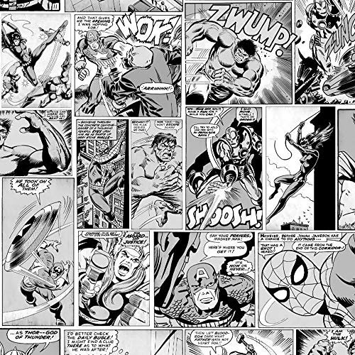 Marvel Comic Strip Wallpaper Black White Hulk Captain America Spiderman Y�L