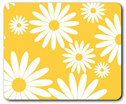 Destination Vinyl Ltd Yellow Daisy Flowers Sunny Mouse Mat Pad Computer PC Laptop Gaming Office Home Desk Accessory Gadget 2441