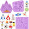 Outer Space Fondant Silicone Moulds Robot Spaceship Astronaut Spacecraft 3-Count Sugarcraft Cake Decorating, Cupcake Topper, Epoxy Resin, Polymer Clay