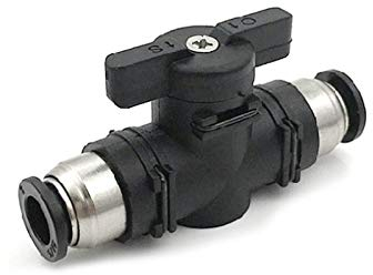 Pneumatischer Steckverbinder POWERTOOL Kunststoff Kugelhahn Hebel Absperrventil Luftstromregler Schalter für Luftleitungen und pneumatische Werkzeuge (8 mm)