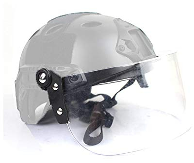 NA Taktischer Gesichtsschutz zum Hochklappen, Visier für Mich Fast Helm, Paintball, Airsoft (schwarz)