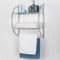 Bakaji Portasciugamani da parete bagno con 2 Bracci Porta Asciugamani e Doppia Mensola Superiore Porta Oggetti Struttura Tubolare in Acciaio Inox Design Moderno Dimensioni 50 x 26,5 x 55 cm