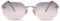 Cheapass Sonnenbrille Trendy Rechteckige Goldene Randlose Sonnenbrille mit Lila Gläsern für Männer und Frauen UV400 geschützt
