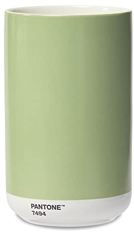 Pantone Porzellan Vase mit Geschenkbox, Jar, dekorative hochwertige Blumenvase, 1 Liter, Pastel Green 7494 C
