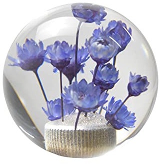 JINGLINGKJ Schaltknauf Geschenke für Freundin Blume in Bubble Water Stick MT bei Universal Transparent Acryl Schaltknauf Kopf Autoteile (Violett)