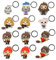Harry Potter Surtido HP-Conjunto de 12 Figuras de Vinilo Llavero, Multicolor, 58 x 18 cm