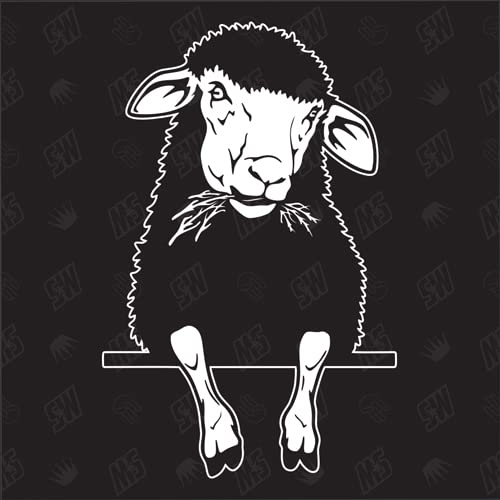 speedwerk-motorwear Schaf Version 1 - Aufkleber, Autoaufkleber, Sticker, Wolle, Lamm, Bauernhof, Widder, Hammel, Schafbock, Tiere, Farmanimals, Farmtiere (AUCH MIT Wunschname MÖGLICH)