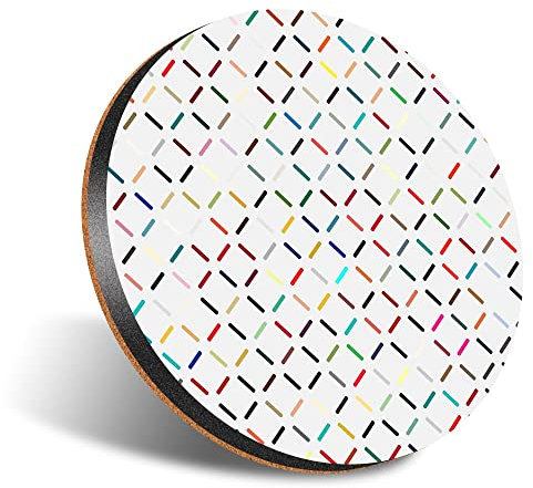 DV DESIGN 1 x Eco Round 12cm Coaster - Retro LCD Calculator Pattern Drink Cup Mug Glass Table Protection Mat #2858
