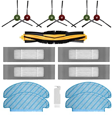 Filter Bürste Wischtuch Ersatzteile Zubehör Set für Yeedi Vac 2 Pro Staubsauger Roboter (16 Stück)