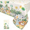 1 Stück Dschungel Tiere Tischdecke, Waldtiere Tischdecke für Wilde Jungen und Mädchen Party Dekoration, Tiere Party Tischtuch für Babyparty Geburtstag Zoo Themenpartyzubehör, 137 x 274CM