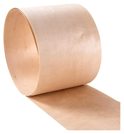 KIHENE 1 Roll Natural Birch Veneer Thin Wood Veneer Solid Decorative Panel Outer Skin Speaker Furniture Guitar Cabinet Doors DIY