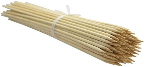 DIXIE STORE - Bambus-Blumenstäbchen, Bambusnadeln, Bambusstifte - Natürliche Bambus-Nadeln - für Pflanzen, Rankhilfe, Tomaten, Stangen Pflanzstäbe - Größe 50 cm 5 mm Inhalt 100 Stück