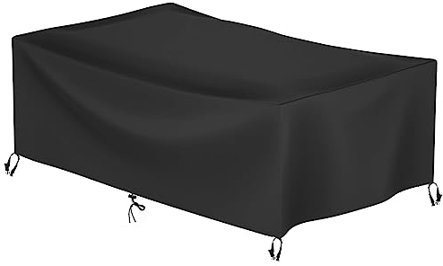 TopSoul Gartenmöbel Abdeckung Wasserdicht 145x85x80cm Multi Größe Winterfest Abdeckplane Gartenmöbel 600D Rechteckig Schutzhülle Gartenmöbel Abdeckung Sets Tische und Stühle