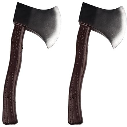 AOVNA Lot de 2 fausses haches réalistes en plastique - Accessoire de déguisement - Accessoire de cosplay pour Halloween