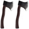 AOVNA Lot de 2 fausses haches réalistes en plastique - Accessoire de déguisement - Accessoire de cosplay pour Halloween