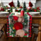 AUAUY Camino de Mesa Navidad, Decoración Mesa Navidad, Bola de Arbol de Navidad Camino Mesa, Camino Mesa Navidad Decoración Cocina Mesa para Fiesta en el Hogar al Aire Libre en Interiores 33x183cm