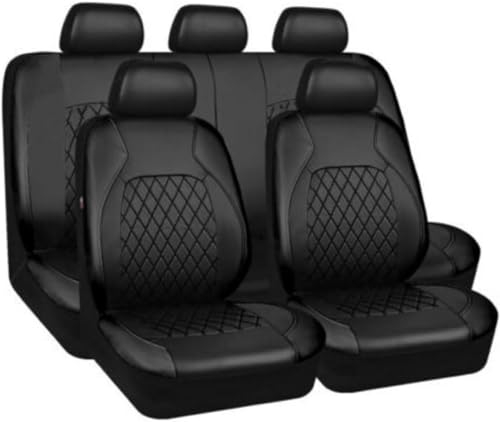RWTECH Sitzbezüge Auto Autositzbezüge Universal Set für Mercedes Benz CLA 200 CLA 260 CLA 180 CLA 220 CLA 250 CLA 220d C Class W203 W205 W204 Cuero Auto Zubehör,Alles schwarz