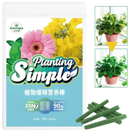 SOYDAN Barrette fertilizzanti per Piante - Concime vegetale Universale per Piante d'appartamento | Barretta nutrizionale per Piante in Vaso da 18 Bastoncini, Punte di Fertilizzante per Alberi