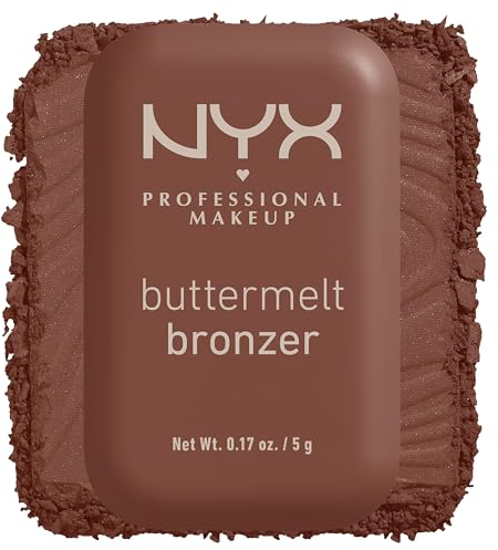 NYX Professional Makeup Buttermelt Bronze Bronzer für Gesicht und Körper, Mit Shea Butter, Mandelbutter & Mangobutter, Für eine sonnengeküsste Bräune, Farbe: Do Butta, 1 x 5 g