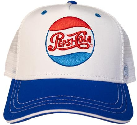 Recovered Pepsi-Cola Trucker-Kappe, bestickt, 100 % recyceltes Polyester, Blau, blau, Einheitsgröße
