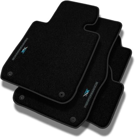 Performance Personalisierte Velours Fußmatten Auto passend für BMW X1 F48 2015-2022 - Standard, Perforiert, Cyan, weiß und grün -Präzise CNC-Stickerei, Design-Lochpaspel, Auto Fußmatten - Perfekt für