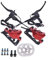 Alanmoship Frenos de disco hidráulicos de doble palanca, disco delantero y trasero con para rotor de disco flotante para bicicleta eléctrica, patinete, 160 mm, color negro (delantero sin para rotor)