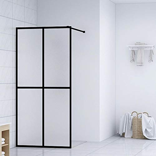 Sufrk Duschwand für Walk-in Dusche Mattes Sicherheitsglas 140x195 cm Duschabtrennung Bodengleiche Dusche