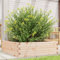 Juroupi Jardinière 80x80x23 cm Bois de pin Massif,Jardiniere sur Pieds,Bac avec Treillis,Jardiniere Terrasse